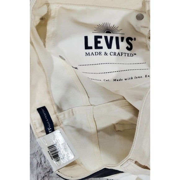 Levis Made & Crafted Tack Slim Fit Jeans White Wash Cotton $198 MENS SIZE 28X32 - Picture 8 of 8